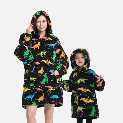 WrapMeUp™ - Oversize Blanket Dino Black Bundle