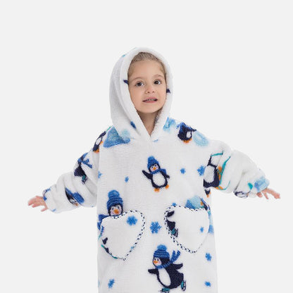 WrapMeUp™ - Oversize Blanket Pengwin for kids